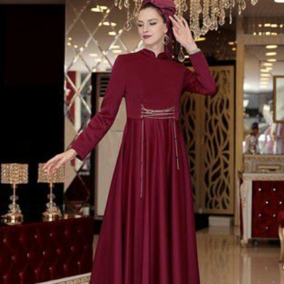 Long evening dress/ Muslim mix dress - Picture 1 of 7